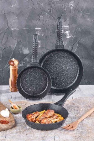 MNZ-Triton 3-piece Pan Set Gray TAC-4745 - Taç