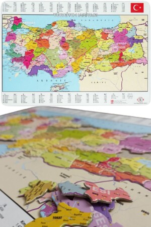 MNZ-Türkiye لغز -81 قطعة Türkiye خريطة لغز 28x40cm (JAPBOZ Türkiye) - Tes Yayıncılık