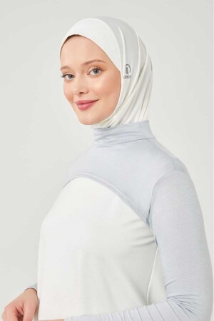 MNZ-Turtleneck Neck Collar Arm Cuff ضوء الرمادي - Melodi Scarf