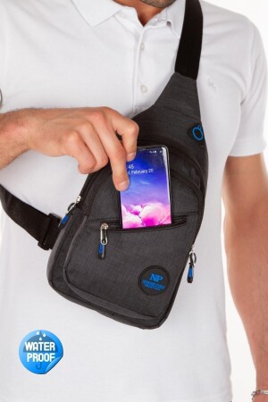 كيس الصدر والكتف الأسود من نوع MNZ-Unisex مع حقيبة سماع الجسم ADL02802 - Newish Polo