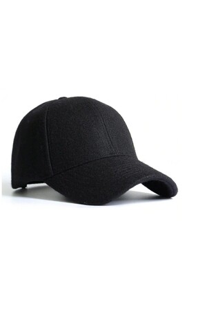 MNZ-Unisex Black Stamp Fabric كوب الشتاء كوب EIG-SPK13 - Elif İç Giyim