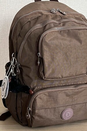 MNZ-Unisex Dark Mink Waterproof Fabric Laptop School Bag حقيبة سفر 14 بوصة 18 ليت 40x30 سم fc8813 - MORCA