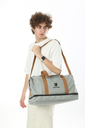 MNZ-Unisex Gray Color طويلاً في الشريط السفر والحقيبة الرياضية حجرة مقاومة للماء - Fao Polo