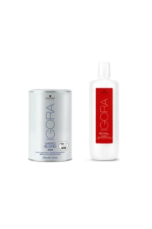 MNZ-Vario Blond Plus Acid Blue 450 Gr + Igora Cream Oxidant 9% 30v 1000ml İgoraacıcı30v - Igora