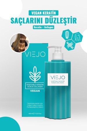 MNZ-Vegan الشعر الكيراتين - الكولاجين - مُسطح الشعر - Viejo