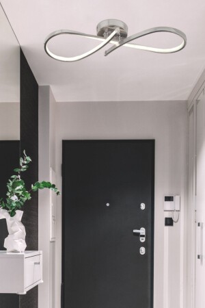 MNZ-Vetto Chrome 38 وات Plafonier 3 Color LED مطبخ حديث حمام أدى غرفة المعيشة مصباح معلق - Apliqa