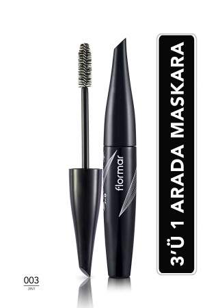 MNZ-Volumizing 3 تأثيرات في 1 ماسكارا (أسود) - ماسكارا لاش العنكبوت - 003 - 8690604110667 - Flormar