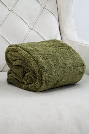 غطاء من نوع MNZ-Wellsoft، غطاء تلفزيون، بلوش، غطاء من نوع Fleece، مزدوج 220*230 خاكي W0117 - Mulberry