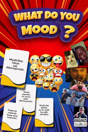 (MNZ-What's Your Moodun) - مجموعة ممتعة لعبة الصندوق الأسرة للصديق - أي نوع من (Mod Moodun Do You Meme) - بطاقة الحالة - What Do You Mood