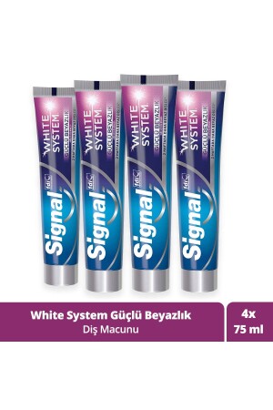 معجون أسنان نظام MNZ-White مستحضر الأسنان الأبيض القوي مستحضر الأسنان القوي 75 Mlx4 - Signal