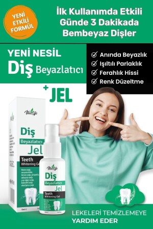 خبير MNZ-Whitening Expert سريع التصرف جيل أبيض الأسنان الجيل الجديد للمسح والأسنان النظيف جيل 50 مل - İlla Life