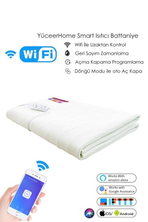 غطاء كهربائي MNZ-Wifi Smart Smart Electric Bed Warmer أسفل غطاء iOS و Android - Yüceerhome
