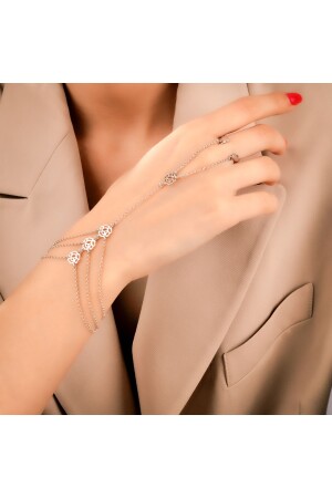 (MNZ-WILD ROSE WITH RING) (المرز البري) (شاهماران الفضي (925 جنيه استرليني) النساء - الصفراء الذهبية الم - Shahsi