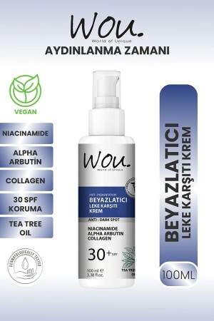 كريم تبييض مكافحة البقع (MNZ-Wou) Spf30 100 ml TYCW1677SN168746587001912 - WOU World of Unique