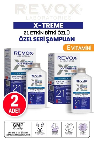 شامبو العناية الخاصة MNZ-X-treme مع فيتامين E لفقدان الشعر ونمو بطيء، مجموعة من 2 - Revox