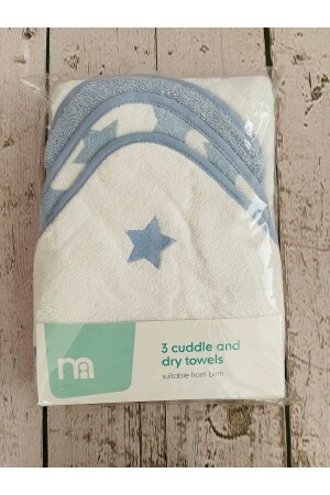MNZ-Yıldız 3 قطع منشفة سدلة مجموعة 3 قطع منشفة سدلة - Mothercare
