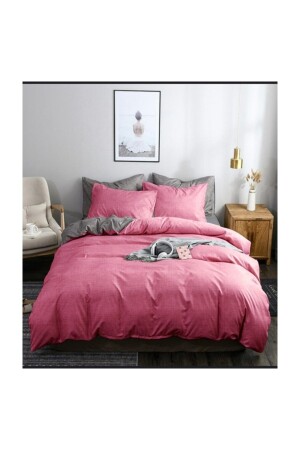 Moda Deluxe Doppelbettbezug-Set aus 100 % Baumwolle, wendbar, verwendbar pinkee4 - Always