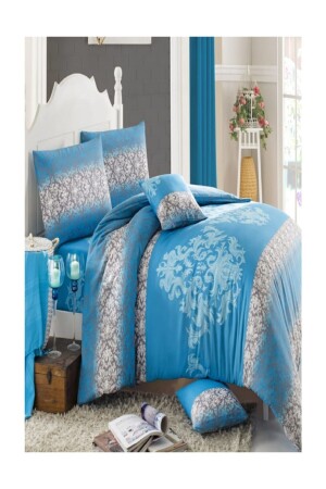 Moda Deluxe Double Easy-Iron Duvet Cover Set Setblue34965 - Always