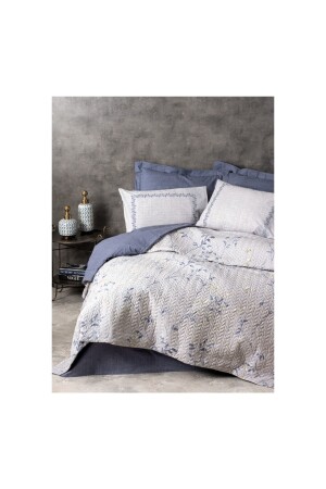 Mode Line Double Complete Set Nitsa Navy Blue FOUR-SEASONS-DOUBLE-NITSA-DARK BLUE - Cotton Box