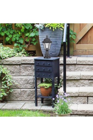 Modelight Outdoor Small Hexagonal Lantern Square Stand with Bollard Top B-102057 - lumenistanbul