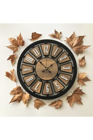 Modell dekorative Wanduhr ohne Holzseil (40CM-40CM) Tolzuahşap06 - tozluahşap