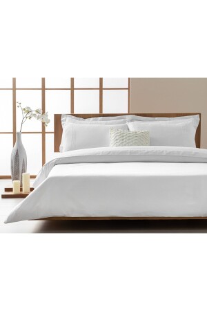 Modello Nakışlı Pamuk Saten King Size Nevresim Takımı 240x260 Cm Beyaz TYCZXHU6ON168734390281853 - English Home