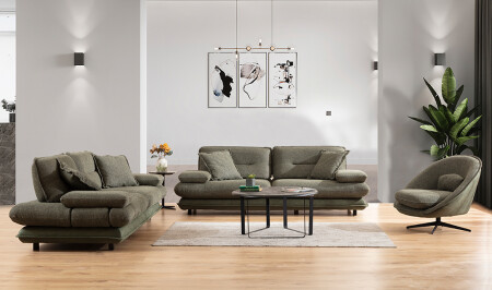 Modena Sofa Set - Green - Cadde Yıldız