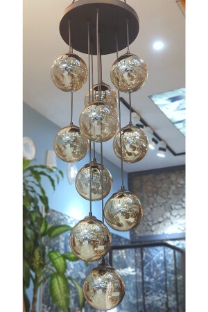 Modern 10 Glass Globe Pendant Lamp Chandelier KAFKAS121 - TREND