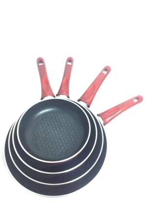Modern and Stylish Designs Set of 4 Fireproof Non-Stick Teflon Pans 18-22-26-30cm EVİNDASET1718 - EVİNDA