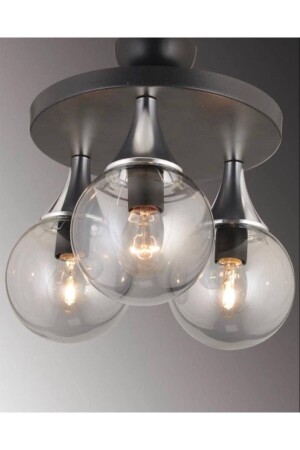 MODERN AVİZE 3LÜ AVİZE GLOP FÜME CAMLI GLOPFÜMECAMLI3LÜ - OSC HOME AYDINLATMA TASARIM