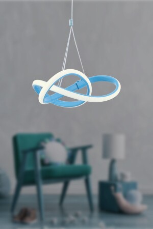 Modern Bolivia Single Blue Pendant Lamp LED White Power LED Living Room Kitchen Room LED Chandelier BoliviaNew - Dekorluna