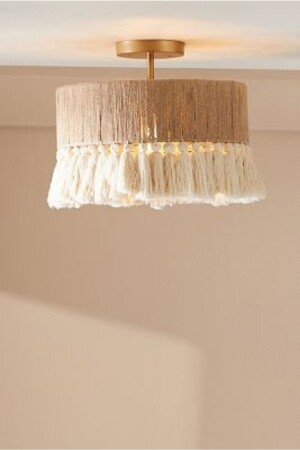 Modern Ceiling Chandelier with 50 Pieces Tassels Cotton Rope Natural Rope Living Room Bedroom Dining Room SERAP4545 - White West inn House