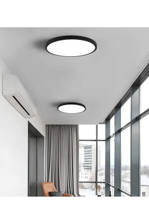 Modern Ceiling Mounted Panel LED Chandelier Daylight Warm White Led Light Black Metal Case - Burenze