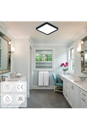 Modern Ceiling Zero 24w Anthracite Case Daylight Led Luminaire Wall Sconce Chandelier Bathroom Balcony Lamp 24square anthracite - Viesteknoloji