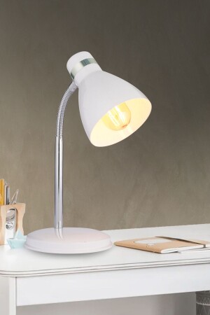 Modern Chrome Spiral Table Lamp White - Nisaluce