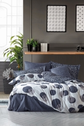 Modern Çift Kişilik Nevresim Takımı Orva Indigo 8680108053041 - Cotton Box