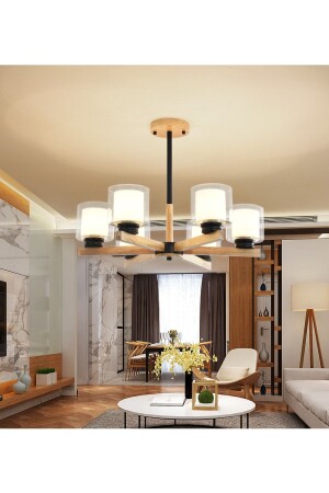 Modern Cottage Ahşap Avize - SimaAvize