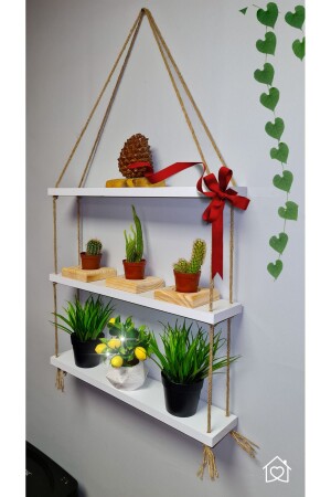 Modern Decorative Design White Rope Gift Living Room Kids Room Wall Shelf - Ramazan Küçük