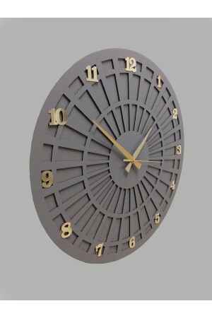 Modern Decorative Silent Flowing Mechanism Wooden Decorative Wall Clock grisaat - aswood