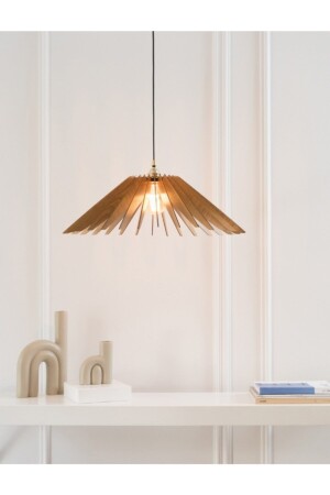 Modern Design Natural Wood MDF 3D Laser Cutting Rustic Living Room Chandelier DECARTAVZ0020 - hü ma tasarım ve aksesuar