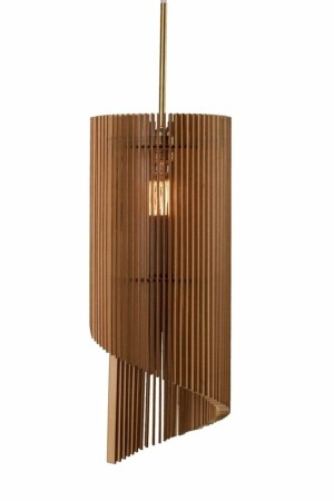Modern Design Natural Wood MDF Laser Cut Rustic Living Room Chandelier DECARTABJR00016 - hü ma tasarım ve aksesuar
