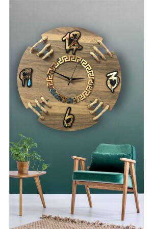 Modern Design Wooden Wall Clock with Rope,wall Clock,wooden Clock,wall Clock,clock,wall Decor rope modelsaat - Genel Markalar