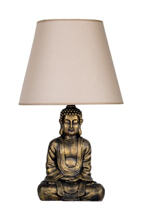 Modern Dizayn Buda Abajur Gold-Bej qdecabjbuda013 - Qdec