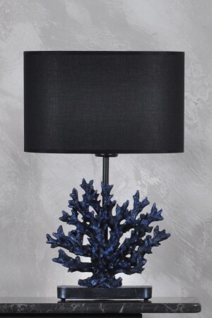 Modern Dizayn Mercan Abajur Cobalt Siyah qdecmerabj015 - Qdec