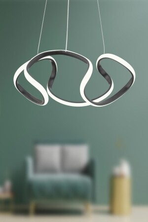 Modern Enzo Siyah Modern Sarkıt Led Avize 35 Cm ENZO03 - Dekorluna
