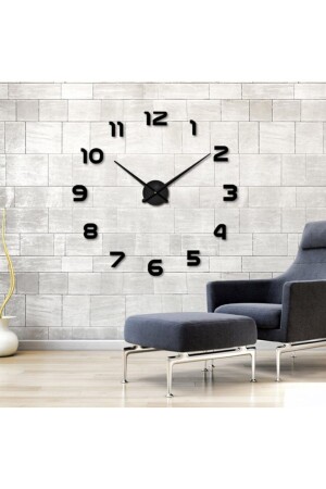 Modern Generation DIY 3D Decorative Large Size Sticker Wall Clock S8T001 - Otantik