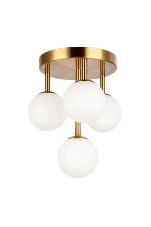 Modern Glass Living Room Chandelier 4-piece chandelier - White West inn House