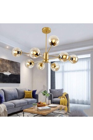 Modern Gold Color Chandelier Illuminator 27122022EYAVIZEMMODERN - VİSENTE HOME
