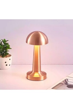 Modern Led Lampshade Table Lamp Touch 3 Modes Gradually Rechargeable Copper Bronze - Burenze