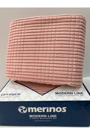 Modern Line 2 Piece Powder Single Blanket Set - Merinos